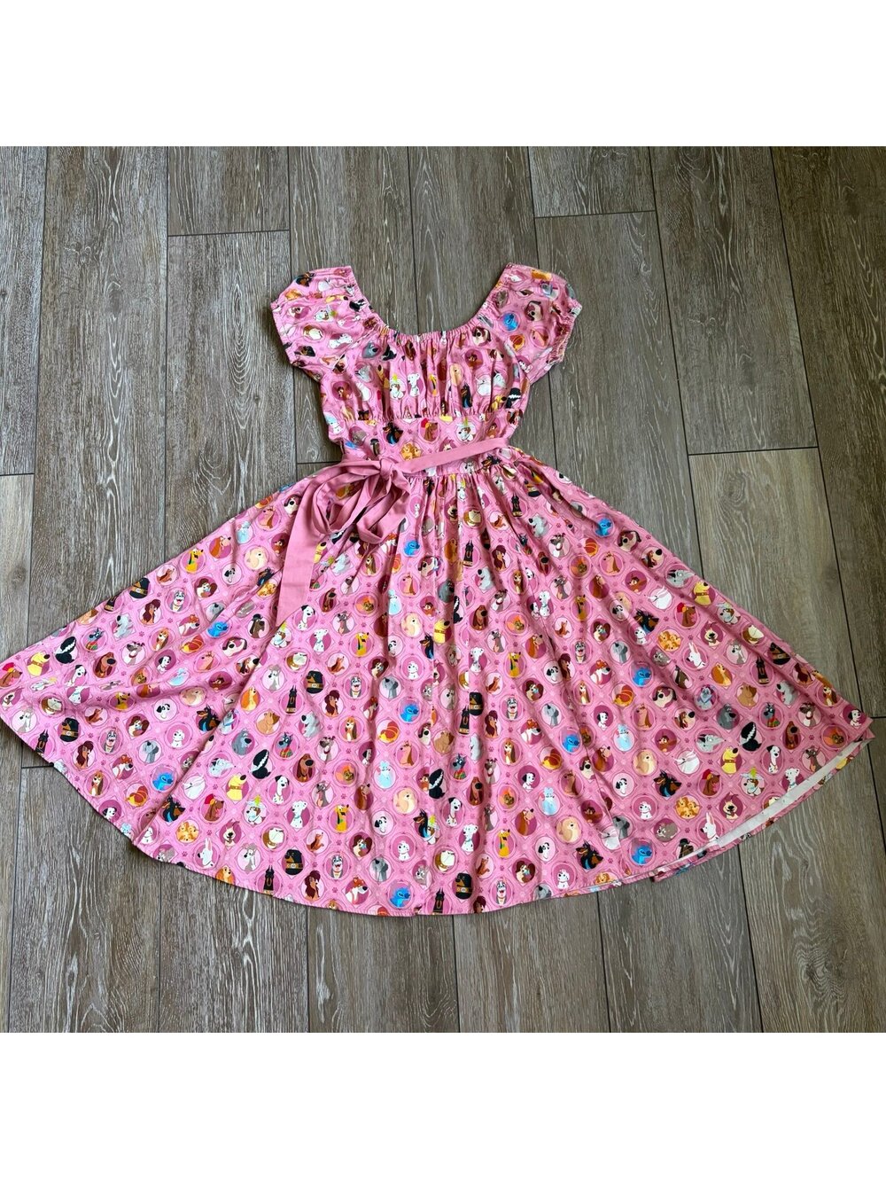 Disney The Dress Shop Pink Dog Print Dress XS